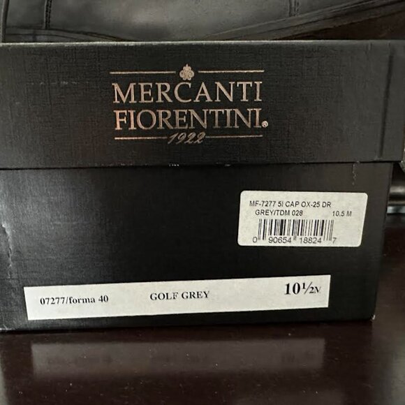 Mercanti Fiorentini Italian Gray Quarter-Brogue Cap Toe Oxford US 10.5M EUC main image 6